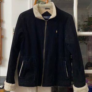 Black Corduroy Polo Jacket